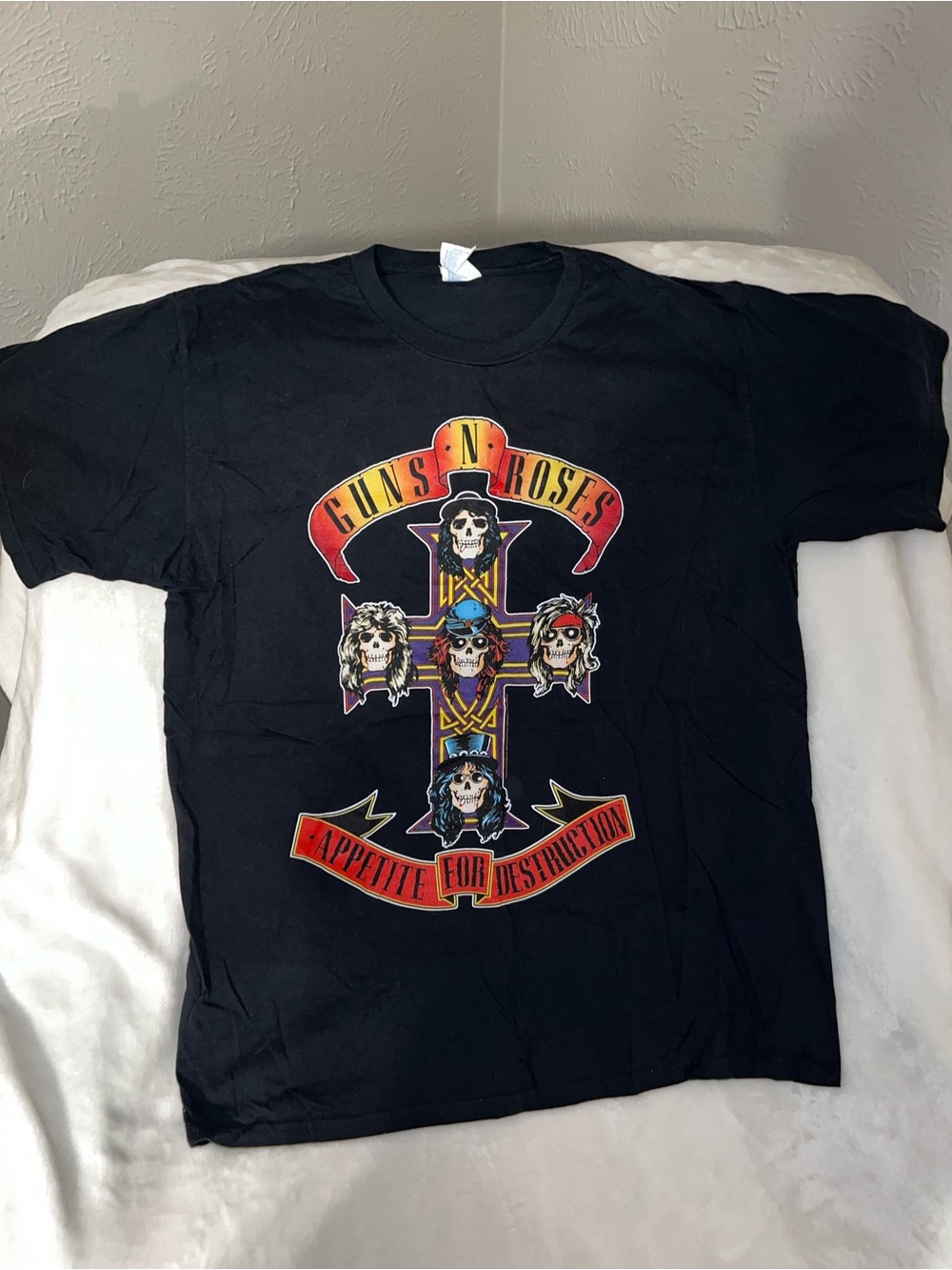 Port Authority Black Guns N' Roses Cross Graphic Tee